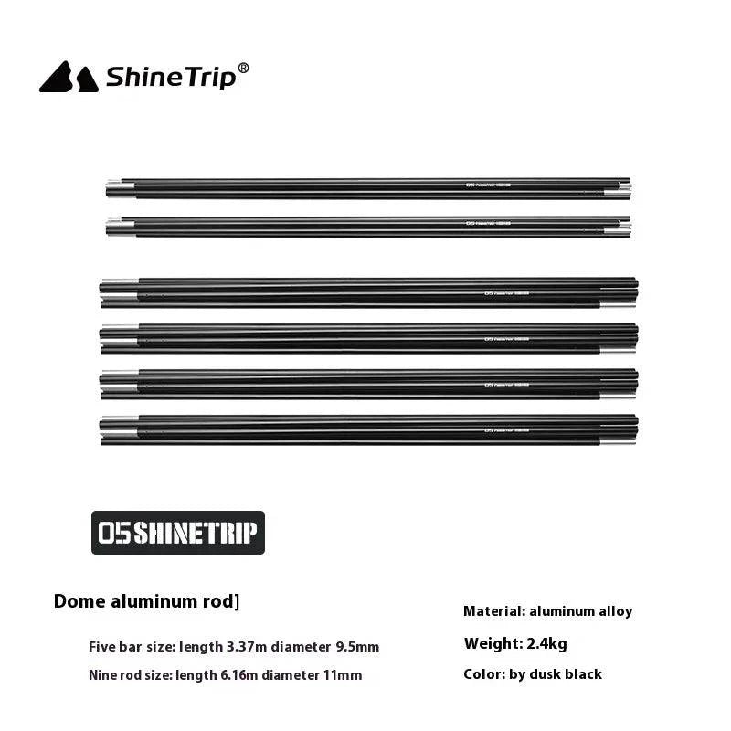 ShineTrip Outdoor Round Dome Canopy Tent Multiplayer Waterproof Sunproof Camping Oversized Enclosure Fabric Mesh Dome Set-WAYBIKER