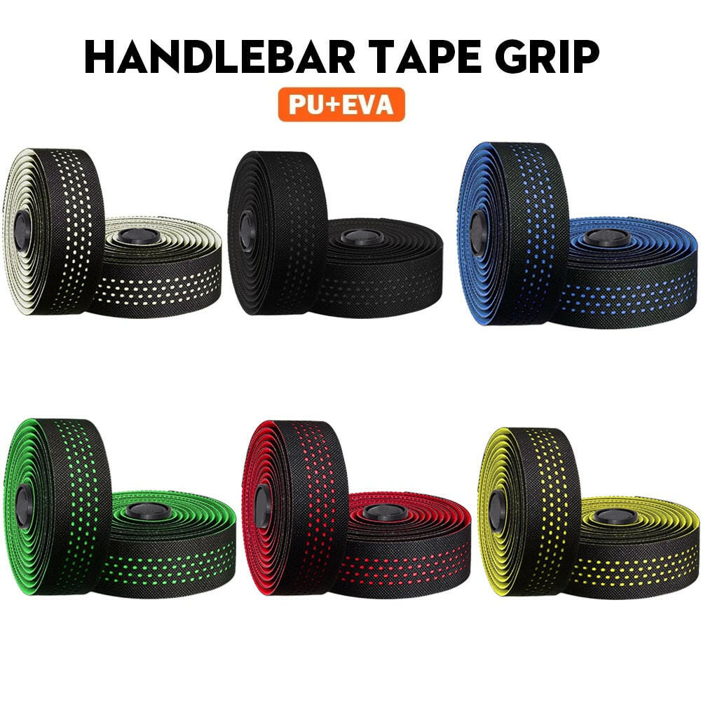 1 pair Road Bike Tape PU+EVA Bicycle Handlebar Tapes Ventilation Woave Leather Bicycle Accessories Road Bike Bar Tape Handlebar-WAYBIKER