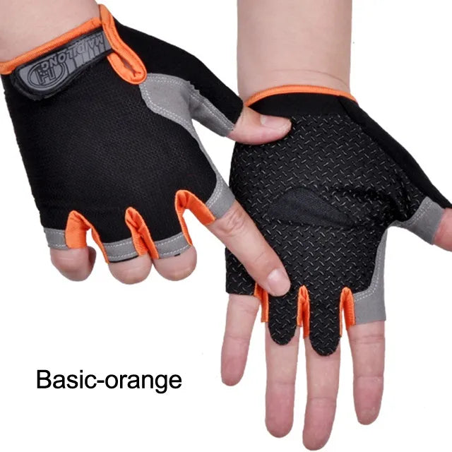 Anti Slip Shock Breathable Half Finger Gloves Breathable Cycling Gloves Fitness Gym Bodybuilding Crossfit Exercise Sports Gloves-WAYBIKER