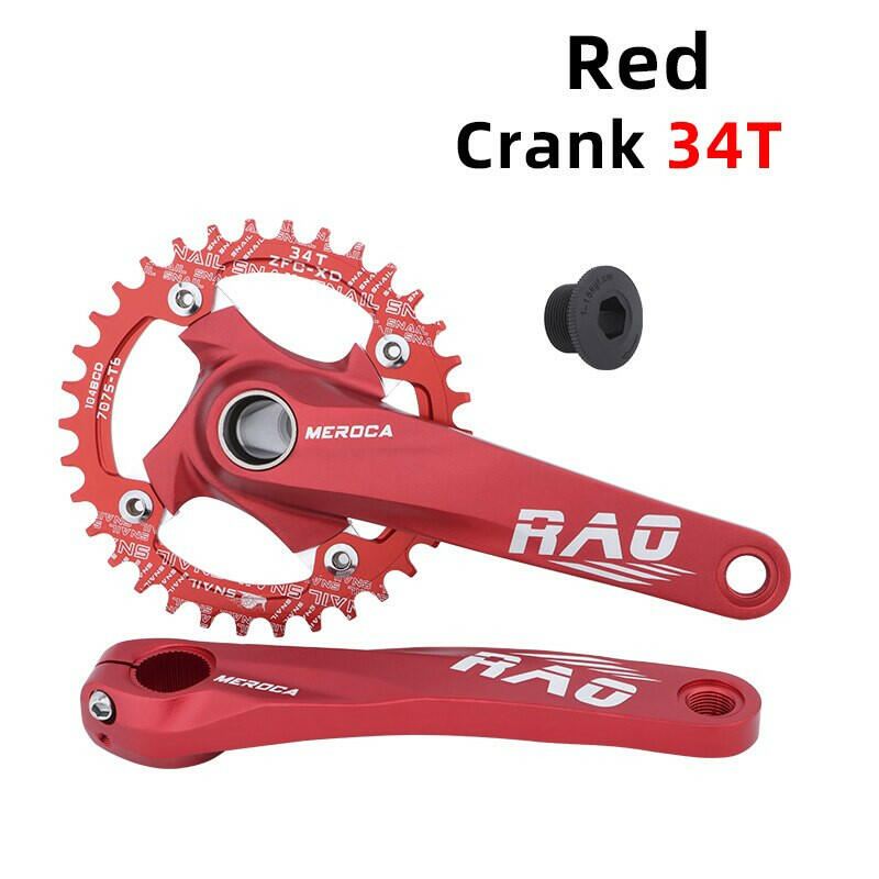 MEROCA Bicycle Crankset 170mm Forging Crank Narrow Wide teeth 104BCD Chainring 32/34/36/38T Chain Wheel For MTB bike crankset-WAYBIKER