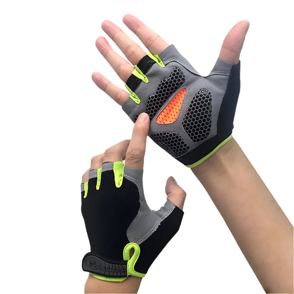 1Pair Cycling Bike Gloves for Men/Women- Half Finger Road Bike MTB Bicycle Gloves-for Workout/Motorcycle/Gym/Training/Outdoor-WAYBIKER