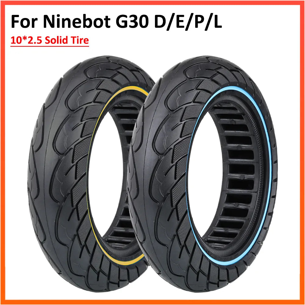 Max G30 Honeycomb Solid Tire for Ninebot G30L G30D Electric Scooter Replacement 10 Inch 10*2.5 Rubber Tyre Parts-WAYBIKER