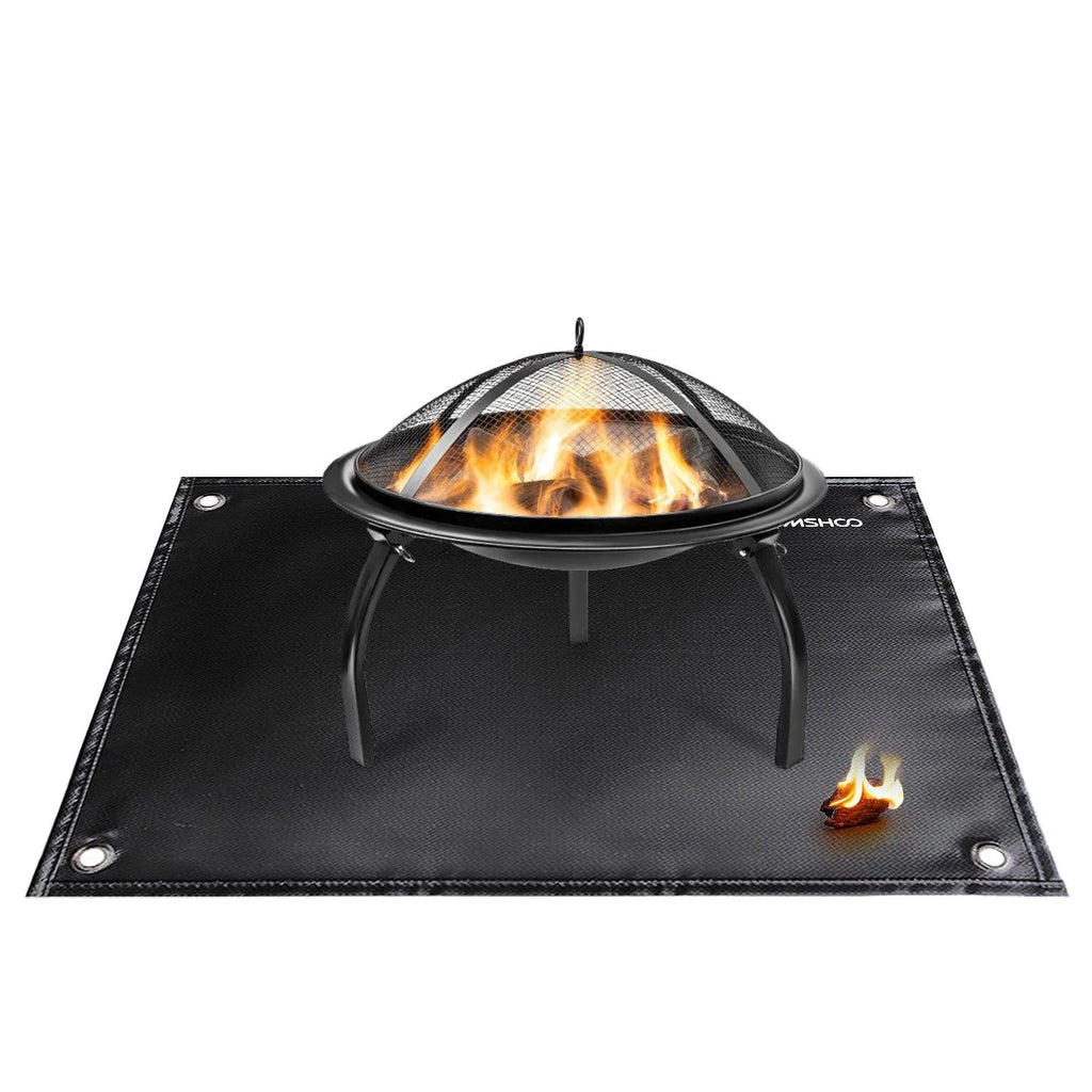 TOMSHOO Under Grill Mat Fire Pit Deck Patio Ember Mat Fireproof Mat Grill Pad for Fire Pit for Outdoor Camping Gas Stove BBQ-WAYBIKER