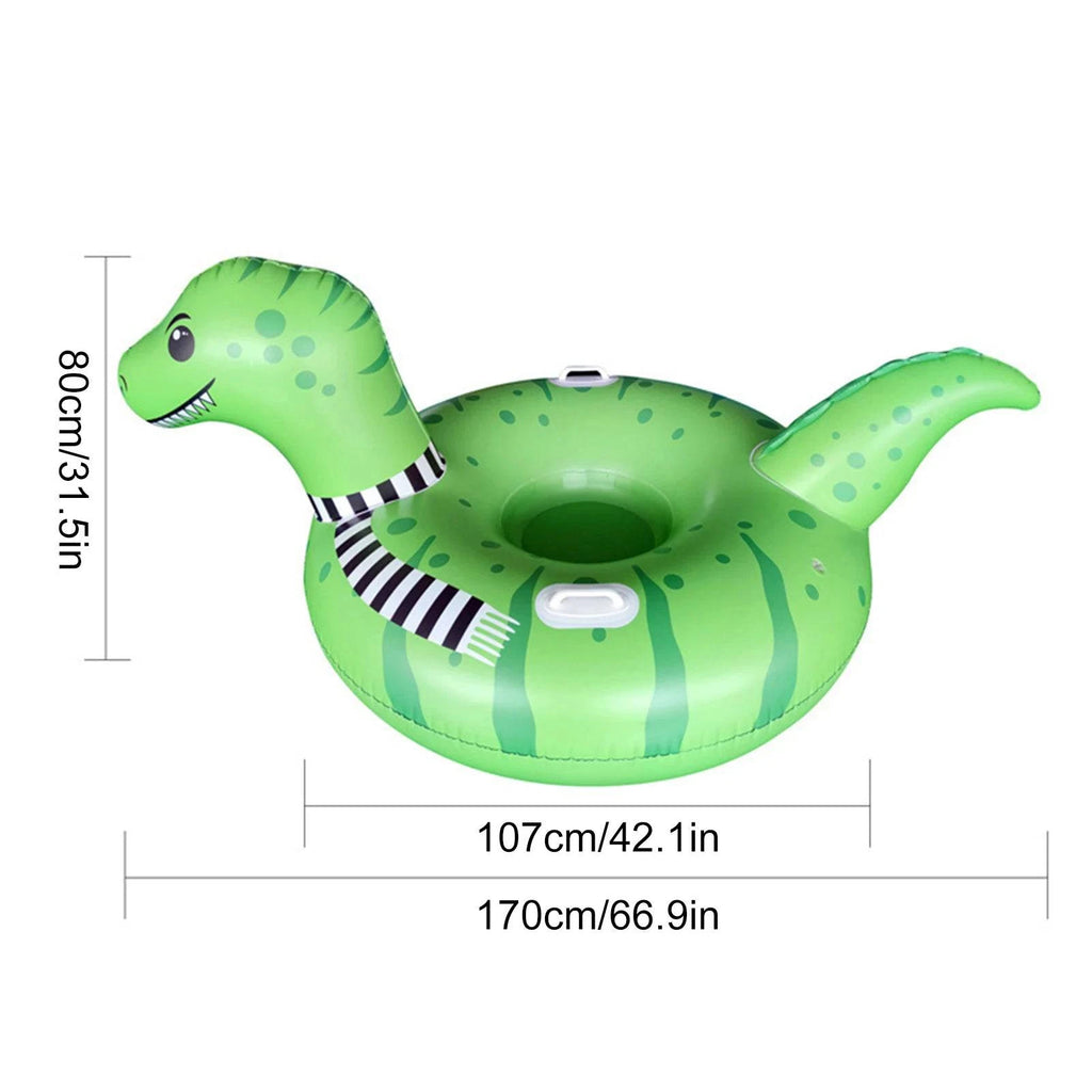 Thicken Snow Tube Inflatable Snow Sleds with Handles Winter Toys Snow Tubing for Kids Adults-WAYBIKER