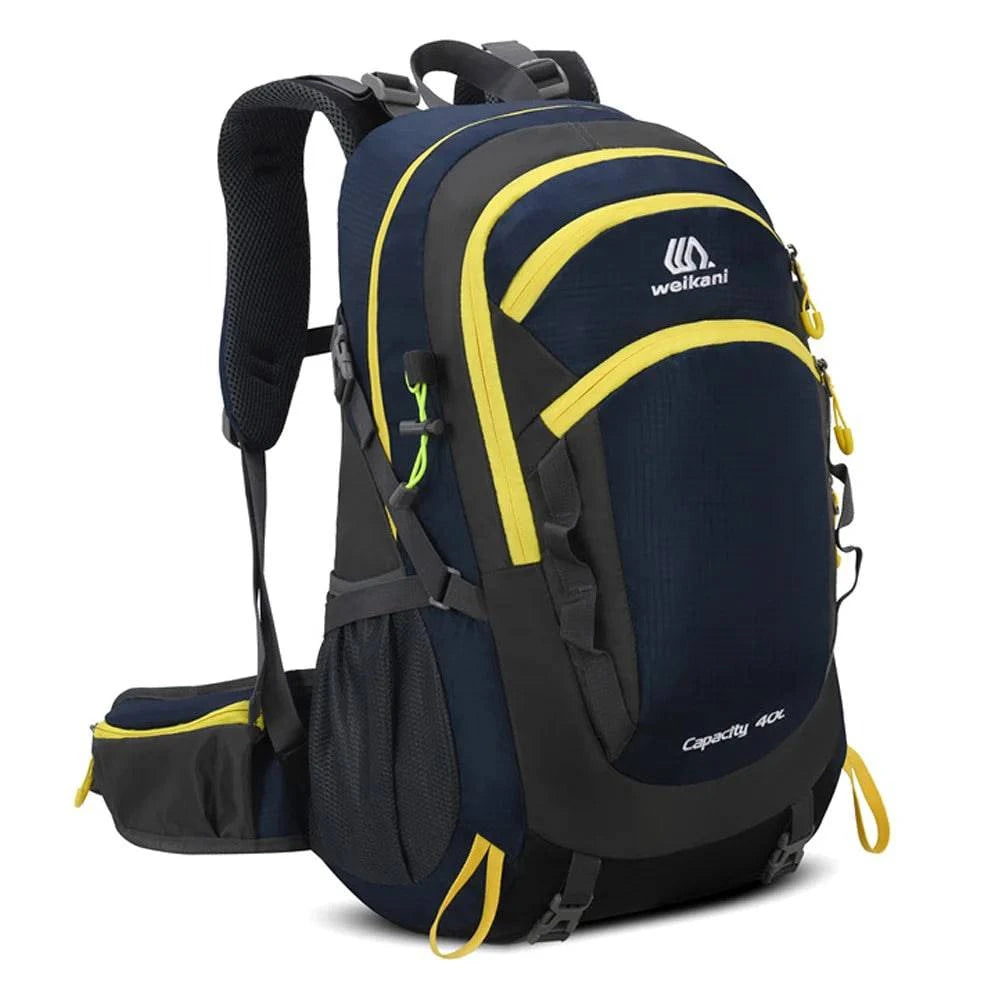 Hiking Backpack 40L Waterproof Outdoor Travel Daypack Multi Pocket Camping Backpack Equipped with thick Breathable Sponge Pads-WAYBIKER