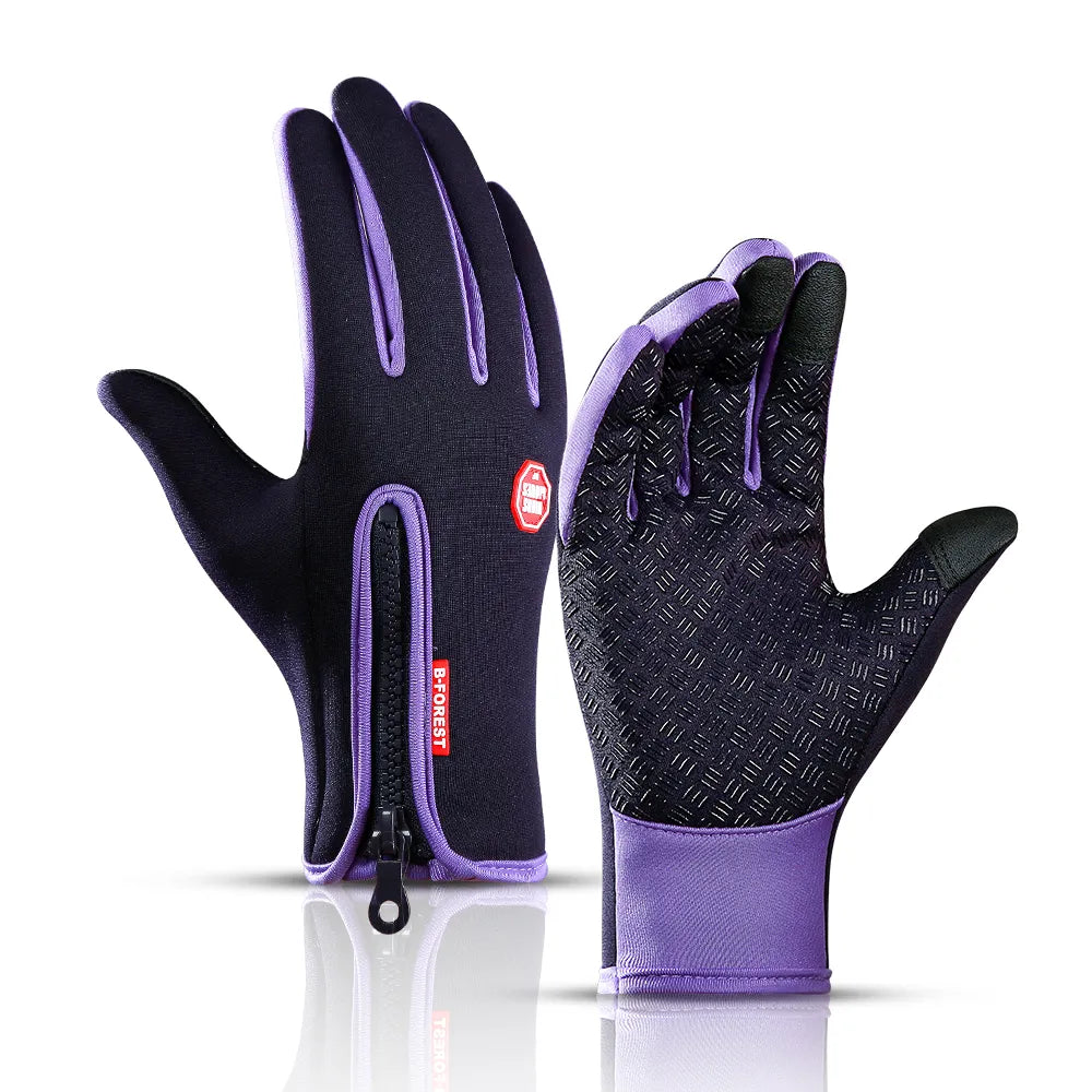 Cycling Gloves Fingerless Riding MTB Bike Bicycle Glove Thermal Warm Motorcycle Winter Autumn Women Men-WAYBIKER