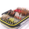 64pcs Fly Fishing Flies Fly Fish Lure Kit  Fly Fishing Gear Biomimetic Insect Lures with Fly Box-WAYBIKER