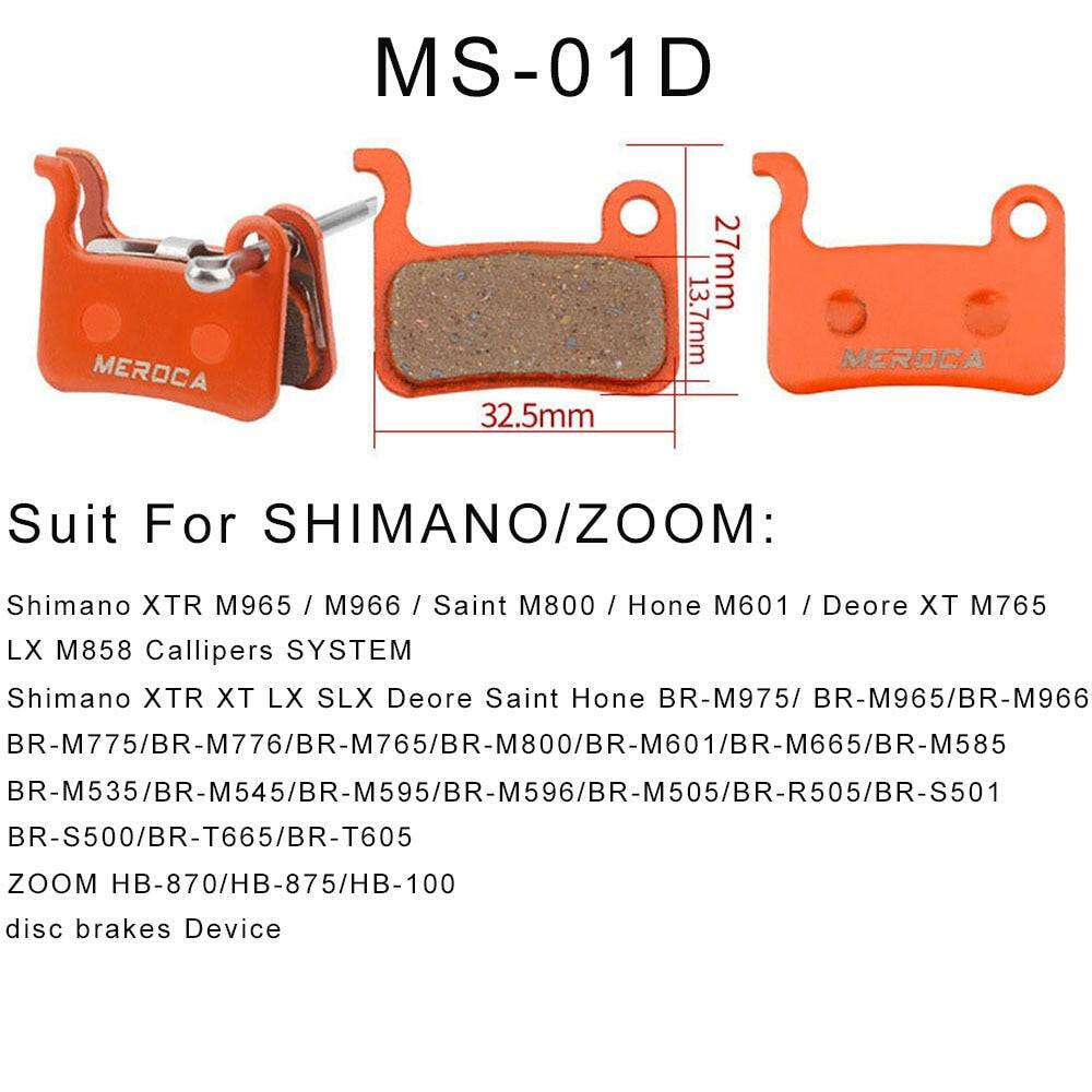 MTB Bicycle Resin Semimetal Disc Brake Pads for Shimano B01S M375 M395 M446 M485 M486 M416 Deore M515 M525 Bike Brake