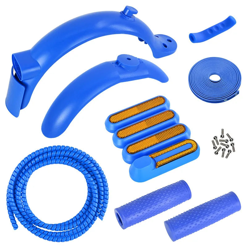 Upgrade Front Rear Mudguard Set for Xiaomi M365 1S Pro Pro2 E-Scooter Fender Guard Non-slip Silicone Handle Protective Case
