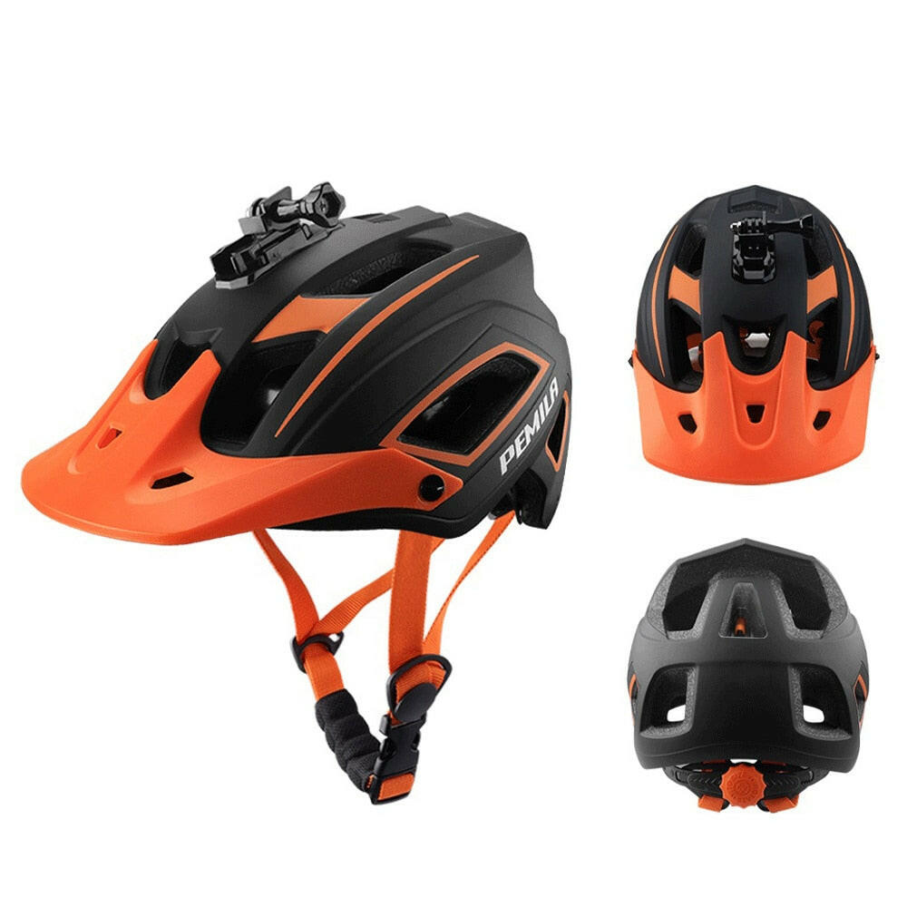 PEMILA Outdoor DH MTB Bicycle Helmet Integrally-molded Road Mountain Bike Helmet Ultralight Racing Riding Cycling Helmet-WAYBIKER