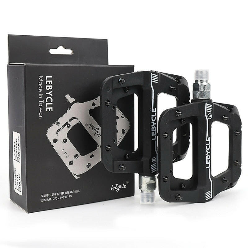Lebycle MTB Bike Nylon Pedal Bearing Mountain Bike Pedals High-Strength Non-Slip Bicycle Pedals Bike Cycling Accessories-WAYBIKER