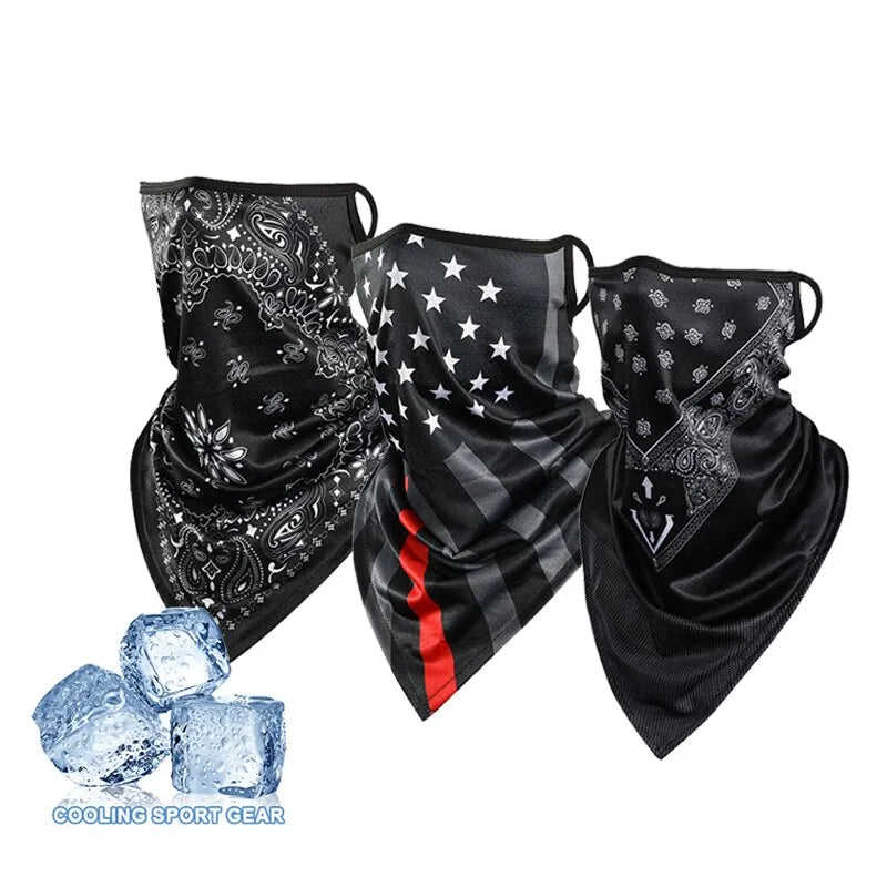 Cycling Mask Sun Protection Cycling Scarf Ice Silk Outdoor Masks for Men Sports Bicycle Mask Cool Face Cover Ciclismo-WAYBIKER