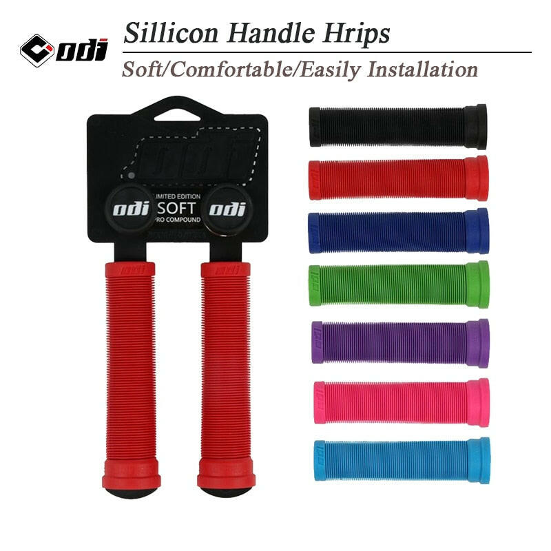 ODI Bicycle Handlebar Grips Silica Gel Handlebar Grip Soft Non-slip Shock-absorbing Handlebar Cover XC/AM Downhill Folding Bike-WAYBIKER