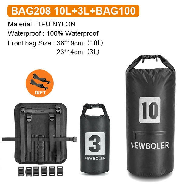 NEWBOLER Bike Front Tube Bag 10L/20L Waterproof Bicycle Handlebar Basket Pack Cycling Front Frame Pannier Bicycle Accessories-WAYBIKER