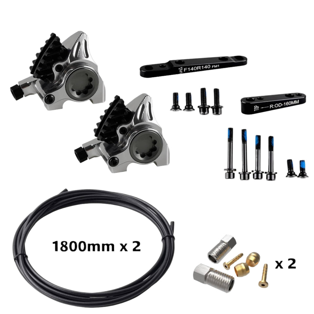 ZRACE XG Flat Mount Caliper, Road Hydraulic Brake, ICE-TECH Pads, BMX Raceing, Full CNC Lightweight-WAYBIKER