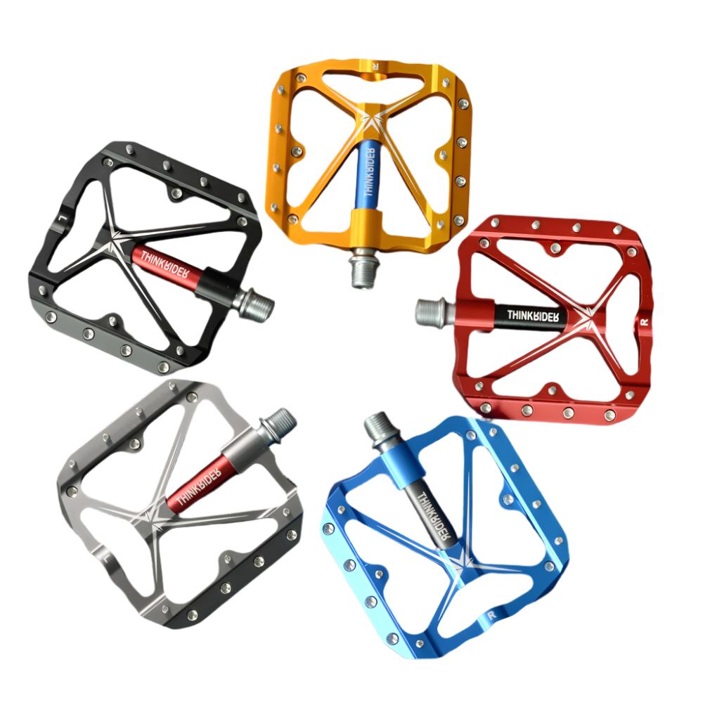 flatbike pedals ThinkRider Flat Bike Pedals MTB Road 3 Sealed Bearings Bicycle Pedals