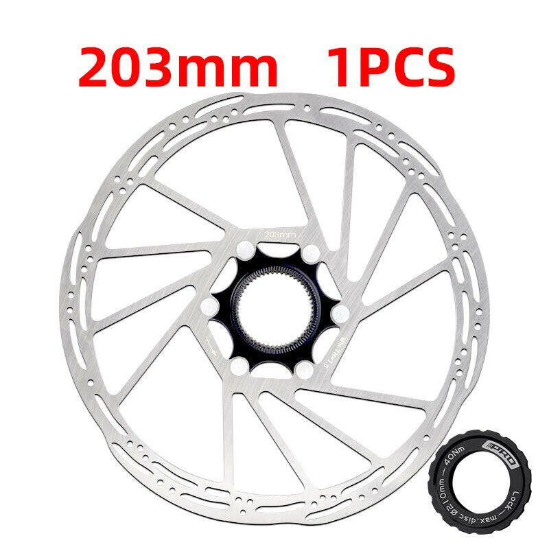 IIIPRO Bicycle Center Lock Disc Brake Rotor 140mm/160mm/180mm/203mm Road Bike Disc Brake Rotor With Lock Ring  bike brake pads-WAYBIKER
