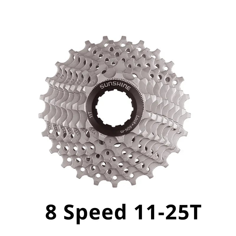 New SUNSHINE 8/9/10/11/12 Speed Road Bike Cassette Sprocket Bicycle Chainwheel Compatible with SRAM Bike Parts-WAYBIKER