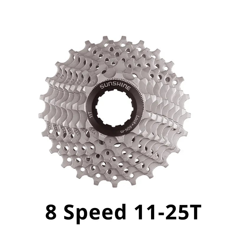 New SUNSHINE 8/9/10/11/12 Speed Road Bike Cassette Sprocket Bicycle Chainwheel Compatible with SRAM Bike Parts