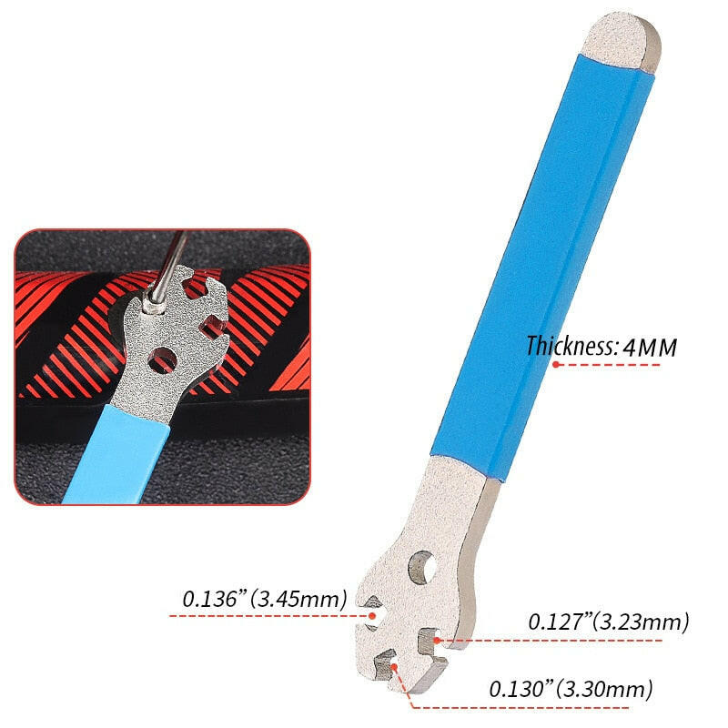 Bike Spoke Wrench Rim Adjustment Tool Tensioner Correction Full Steel Bicycle Spoke Nipple Tool Spanner Kit-WAYBIKER