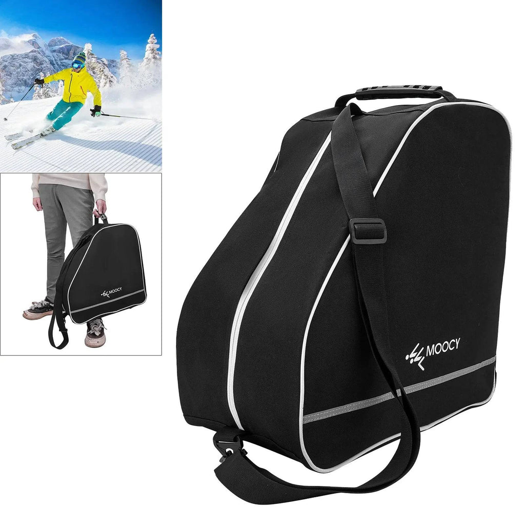 Multipurpose Ski Boot Bag Waterproof Oxford Cloth Ski Equipment Bag with Anti Slip Rubbers for Ski Boot Helmet Goggles Gloves-WAYBIKER