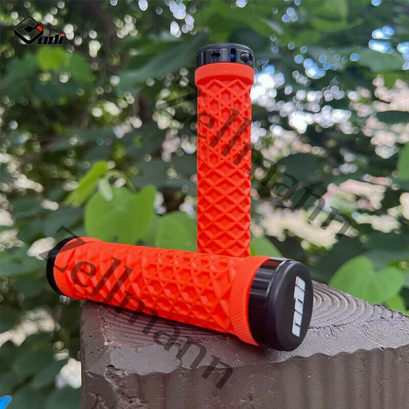 ODI Mtb Grips Silicone Bicycle Handlebar Grips Lock Ring Mountain Bike Grip Anti-vibration Anti-skid Bike Handle Bicycle Part-WAYBIKER