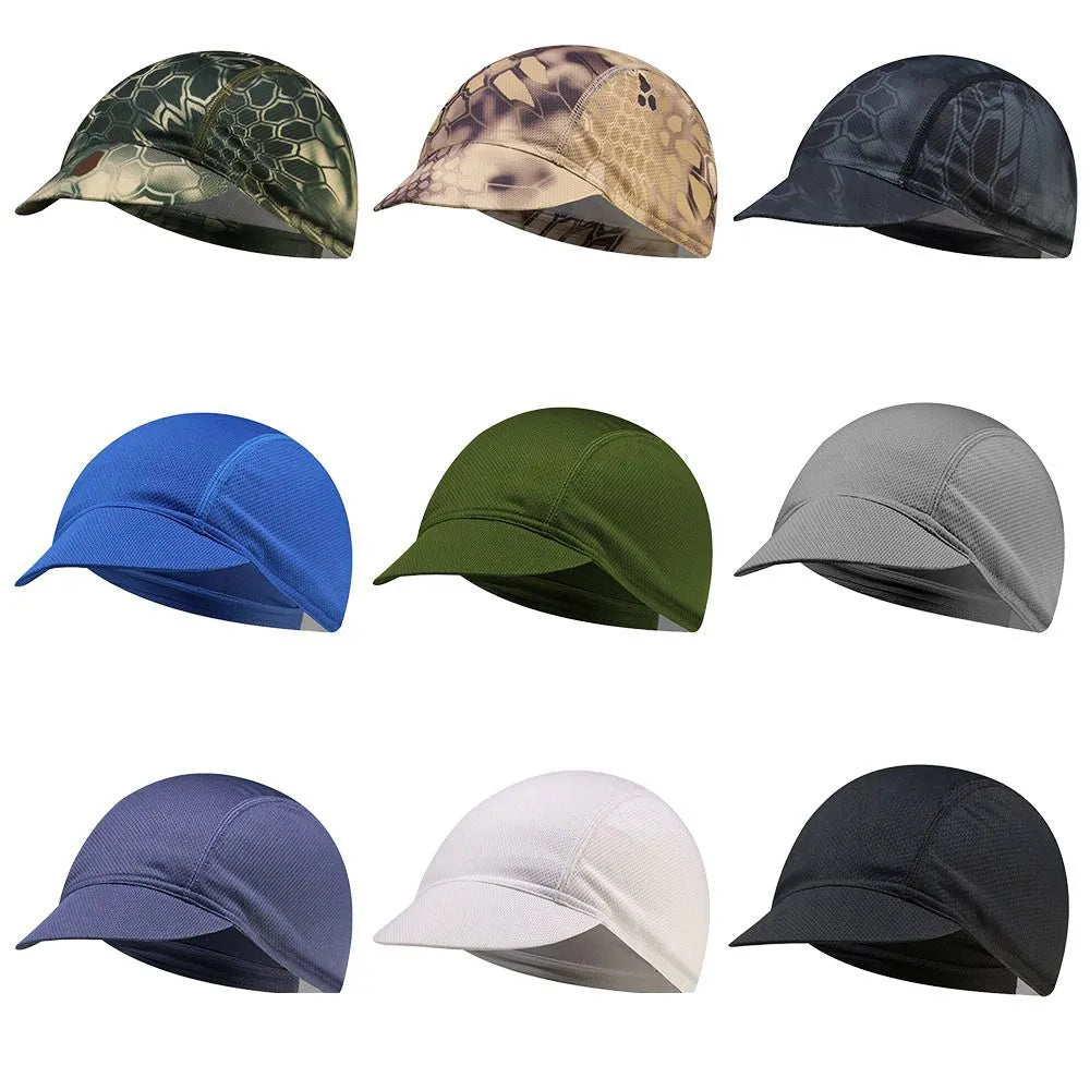 Quick Dry Cycling Hat Bicycle Cap Breathable Helmet Liner Mesh Fabric Riding Hat Outdoor Sports Accessories-WAYBIKER