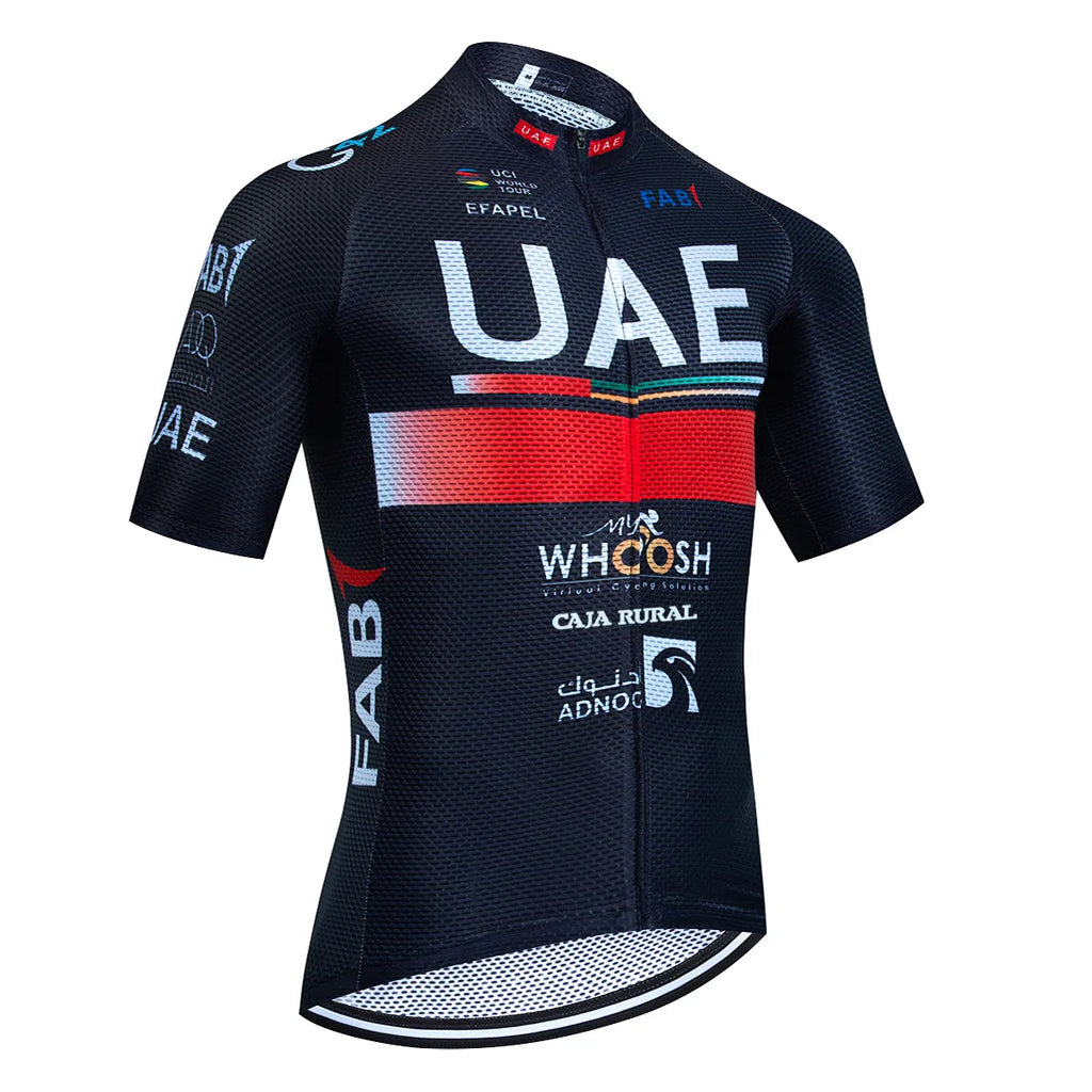 New 2024 Cycling Clothing UAE Team Cycling Jersey Men Summer Road Bike Maillot Vest Ropa Ciclismo Breathable Bicycl Tshirt-WAYBIKER