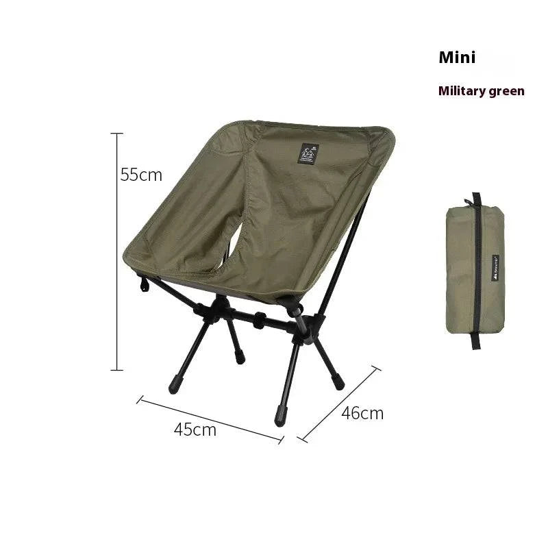 ShineTrip Camping Moon Chair Lightweight Folding Chair Outdoor Reliable Backing Beach Chair Fishing Chair Chair Sketching Chair-WAYBIKER