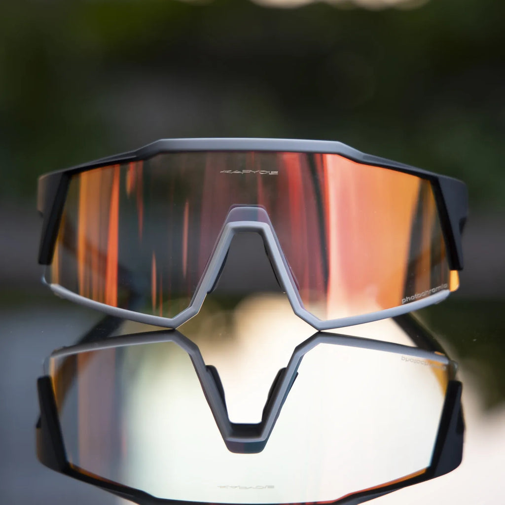 Kapvoe Red Photochromic Hiking Driving Cycling Sunglasses UV400 Outdoor Bike Eyewear TR90 Frame Sports Bicycle Camping Goggles-WAYBIKER