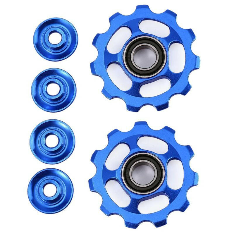 2PCS Road Bicycle Parts 11T Ultralight Aluminum Alloy Outdoor MTB Bike Bearing Jockey Wheel Rear Derailleur Pulleys-WAYBIKER