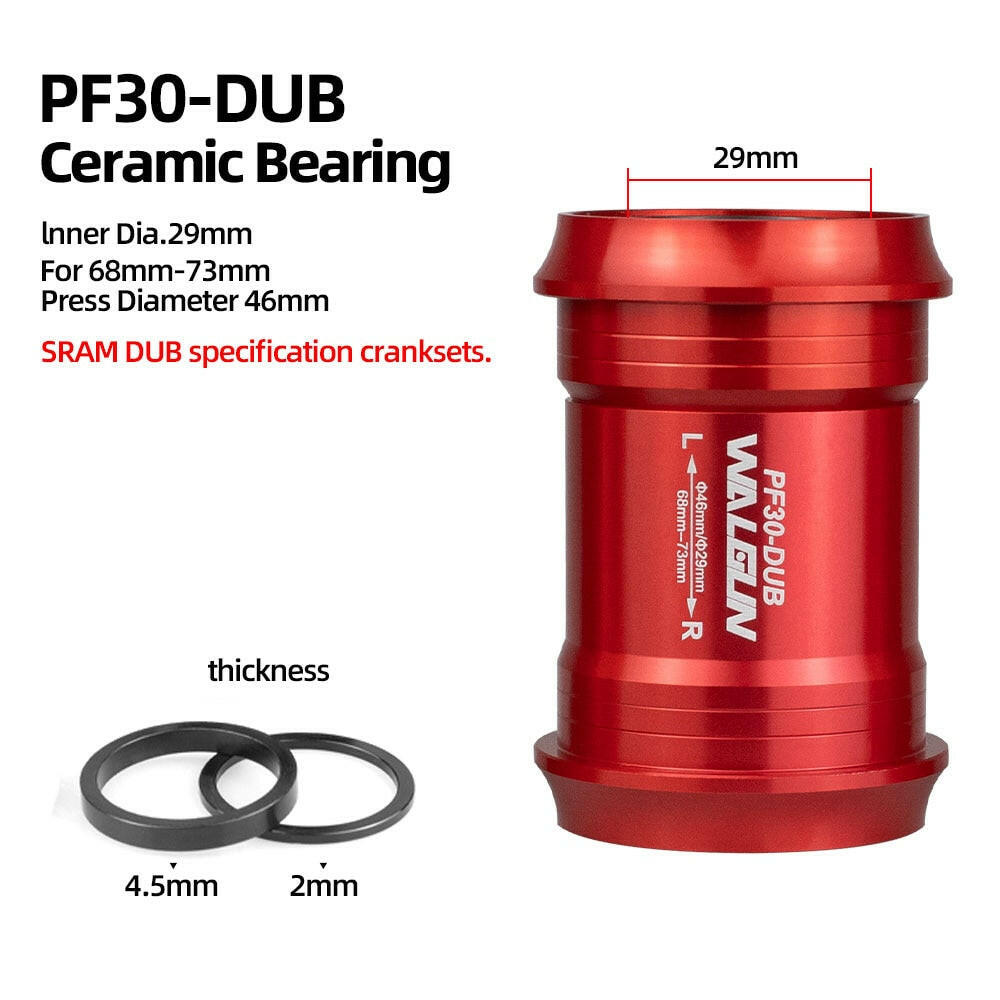 PF30 Bike Bottom Bracket Ceramic BB for MTB Road PF4630 24mm 30mm DUB 29mm GXP Movimento Central Ultegra XT GXP Bicycle Crank-WAYBIKER