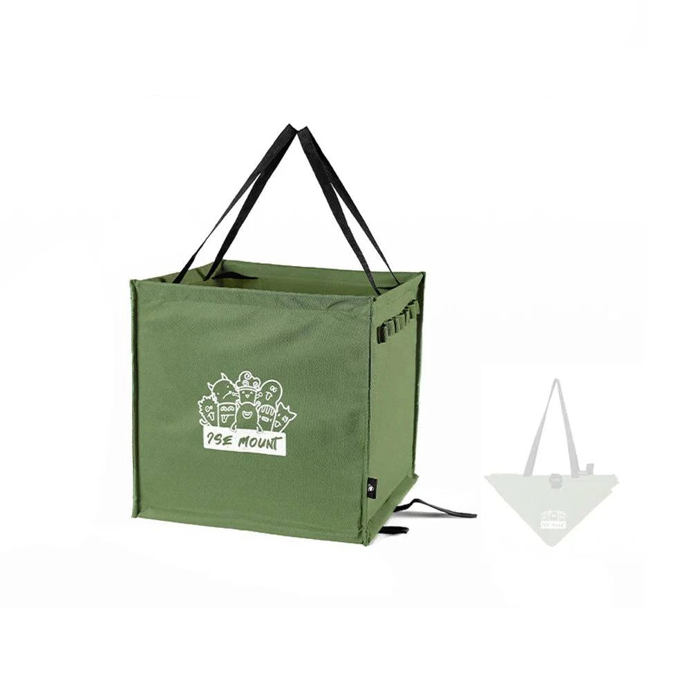 Outdoor Multifunctional Storage Bag Folding Canvas Handbag Camping Hiking Garbage Bin Large Capacity Picnic Storage Bag-WAYBIKER