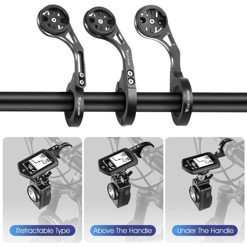 WEST BIKING NEW Bicycle Computer Holder Camera FlashLight Stander GPS Bike Mount for iGPSPORT Garmin Bryton Wahoo Gopro XOSS-WAYBIKER