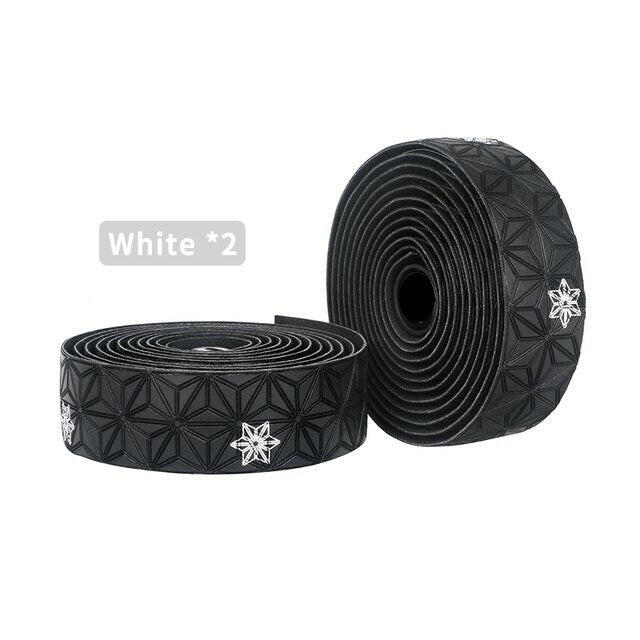 New Road Bicycle Bar Tape Two-Color Chrysanthemum Print HandleBar Tapes EVA/PU Soft Non-Slip Shock Breathable Road Bike Wrap Tap-WAYBIKER