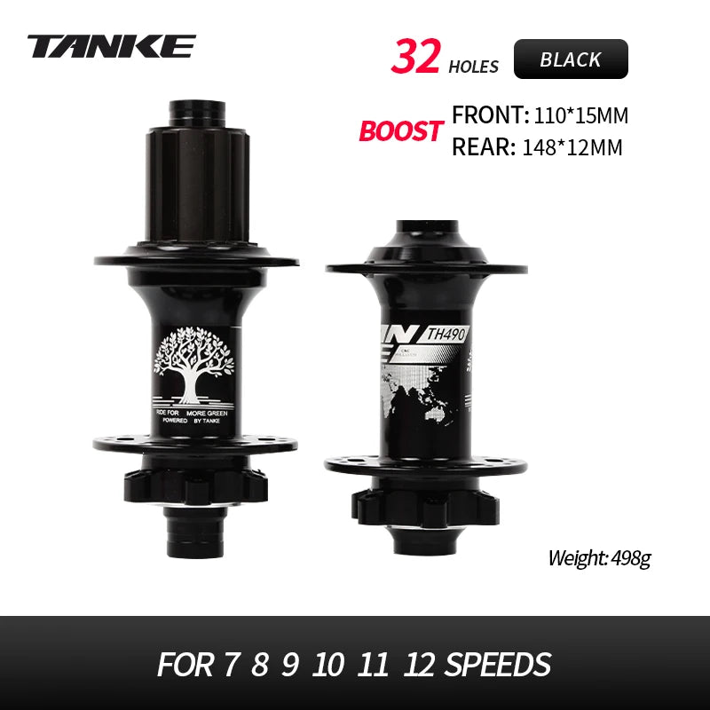 TANKE-Boost 12x148,15x110,Aluminum Bicycle Hub,32 Holes 120 Clicks 4Bearing MTB Mountain Bike Disc Brake Hub HG MS XD 8-12 Speed