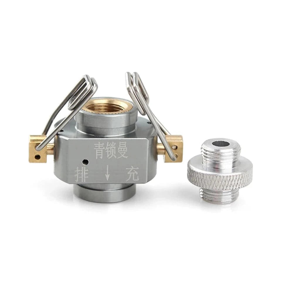 Gas Refill Adapter with Refilling Valve Exhaust Valve Canister Shifter Gas Canister Convertor Gas Saver Plus-WAYBIKER