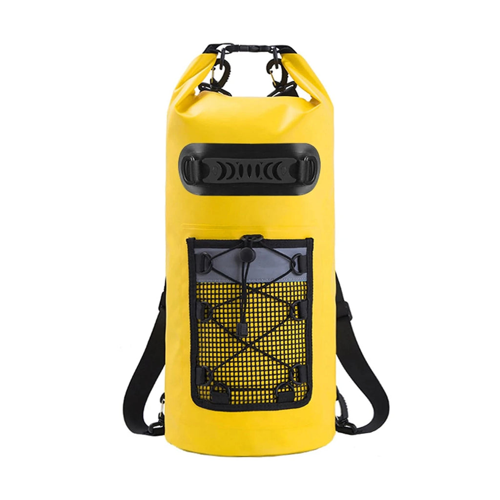 20L Floating Waterproof Dry Backpack PVC Drifting Bag with Adjustable Shoulder Straps for Swimming Rafting Outdoor Kayak Fishing-WAYBIKER