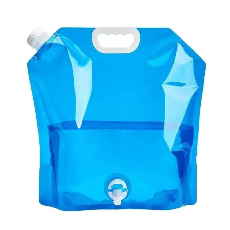 5/10L Camping Water Bag Portable Folding Water Bucket Large Water Container Outdoor Travel Collapsible Pouch Can Camping Supplie-WAYBIKER