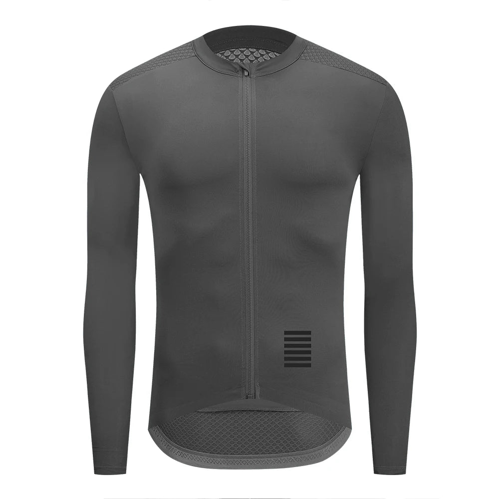 Ykywbike Men Cycling Jersey Long Sleeve Bicycle Jersey Pro Bike Shirt Cycling Shirt Man Breathable Man Cycling Maillot UV Summer-WAYBIKER