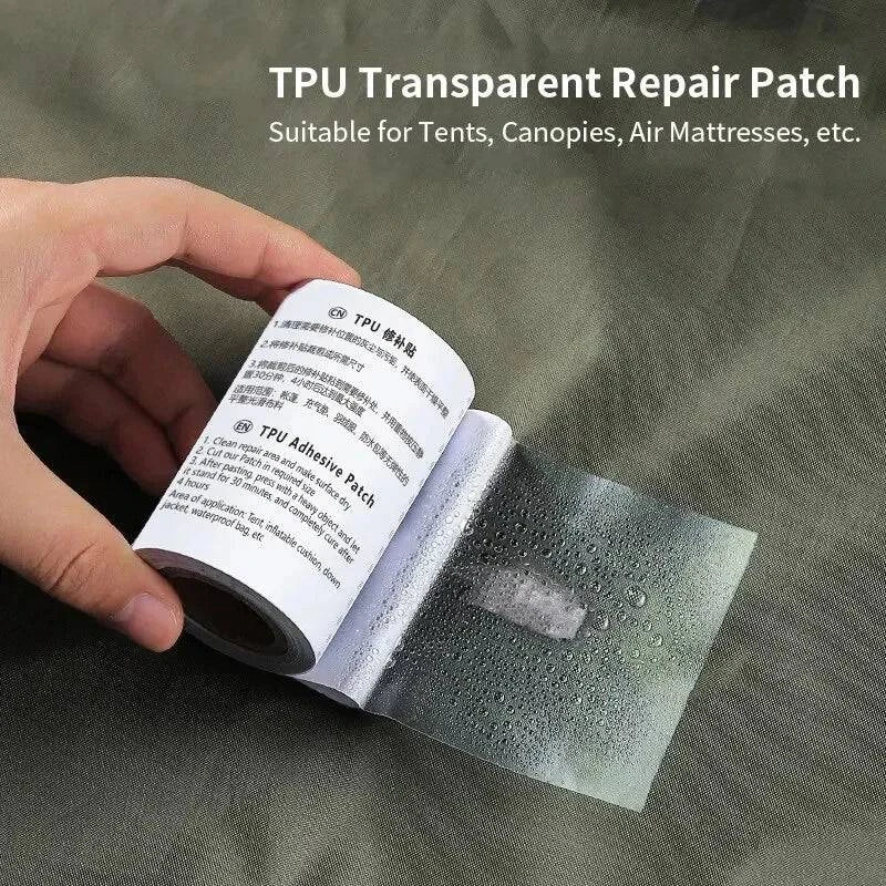Outdoor Tool Waterproof TPU Sticker Transparent Repair Tape for Inflatable Product Raincoat Tent Swim Rings Repair Patch-WAYBIKER