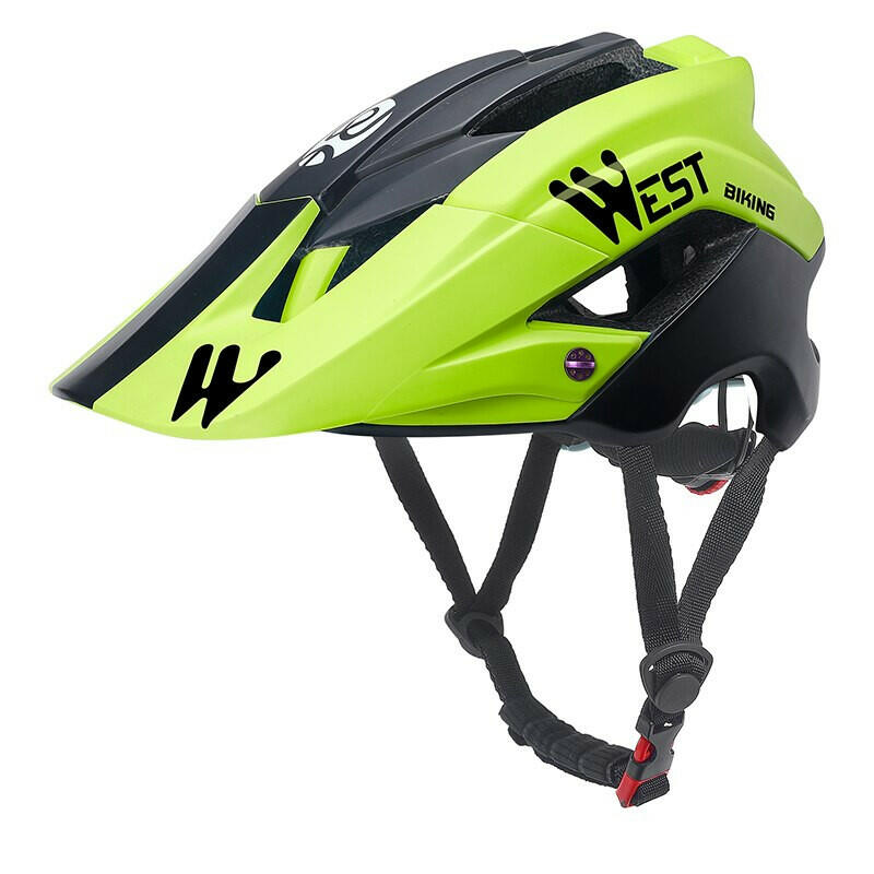 WEST BIKING Men Cycling Helmet With Sun Visor MTB Road Bike Trail XC Helmet Adjustable Ultralight Safety Sport Bicycle Helmet