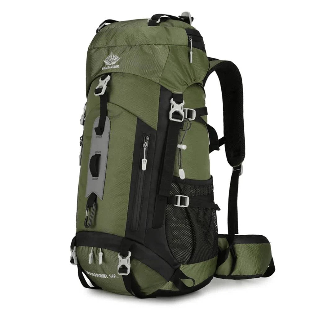 60L Hiking Backpack Large Capacity Waterproof Camping Backpack with Reflective Strip for Mountaineering Trekking Traveling-WAYBIKER