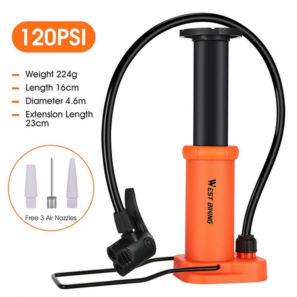Ultralight Portable Bike Pump MTB Road Bicycle Foot Pump Presta & Schrader Dunlop Valve Cycling Tire Air Inflator-WAYBIKER