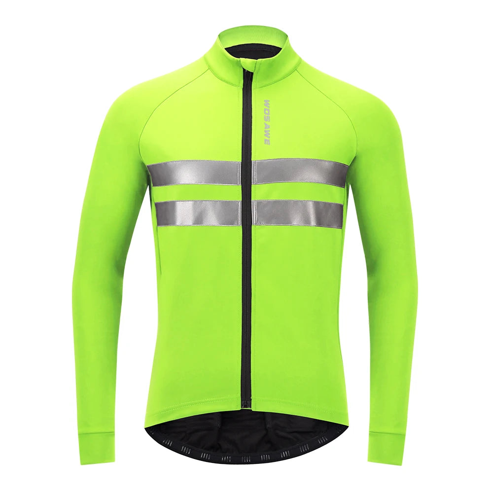 WOSAWE Winter Cycling Jackets Outdoor Sport Warm Coat Long Sleeve MTB Road Bike Jersey Windproof Windbreaker Cycling Clothing-WAYBIKER