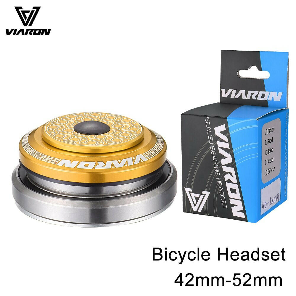 VIARON MTB Bicycle Headset 42/52 44/55 /56mm CNC 1 1/8" 28.6 Spinal Canal/Straight Tube Fork Internal Mountain Road Bike Headset-WAYBIKER