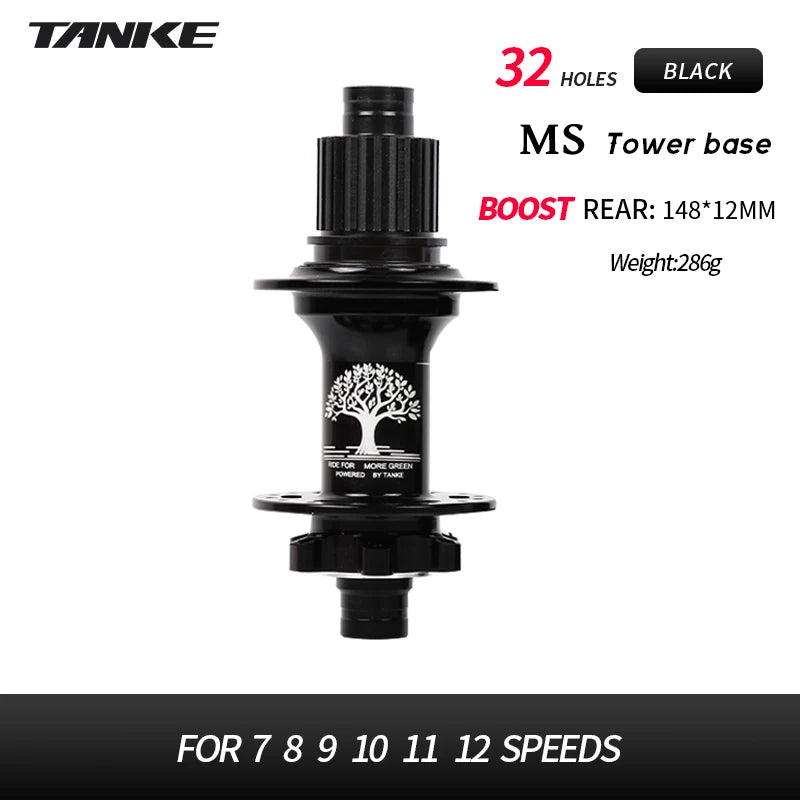 TANKE-Boost 12x148,15x110,Aluminum Bicycle Hub,32 Holes 120 Clicks 4Bearing MTB Mountain Bike Disc Brake Hub HG MS XD 8-12 Speed