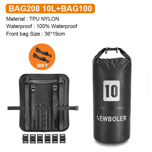 NEWBOLER Bike Front Tube Bag 10L/20L Waterproof Bicycle Handlebar Basket Pack Cycling Front Frame Pannier Bicycle Accessories-WAYBIKER