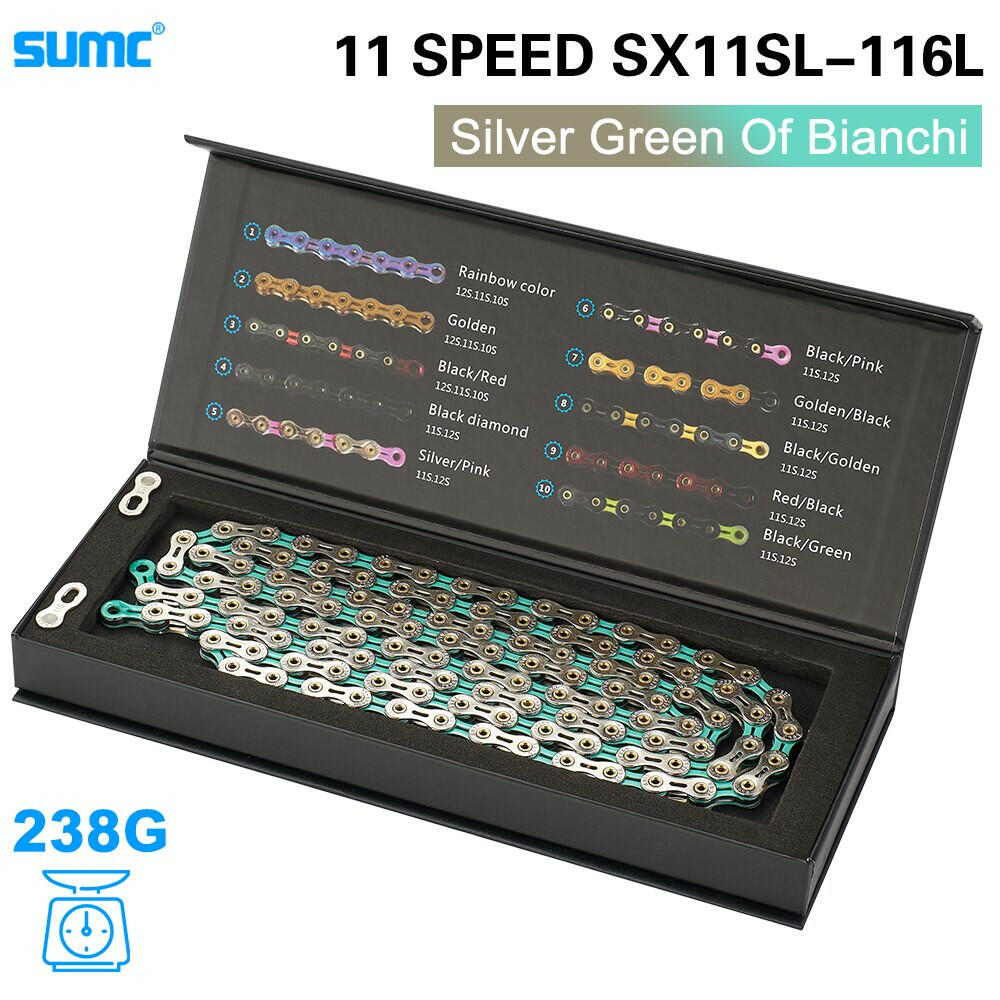 SUMC Bicycle Chain SX11SL 11Speed 116L With MissingLink 11V Mountainbike/Road Bike Diamond Chain Bicycle Part With Original box-WAYBIKER
