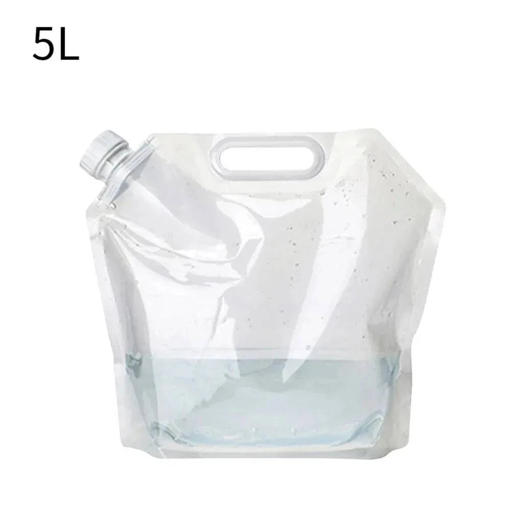 5/10L Portable Water Bag Folding Bucket Water Container Jug Bottle Pouch Outdoor Travel Camping with Handle Camping Supplies-WAYBIKER